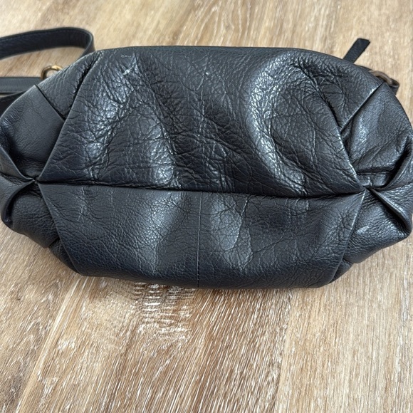 GREAT AMERICAN LEATHER WORK Sleek Black Crossbody Bag Y2K Vintage - Picture 13 of 15